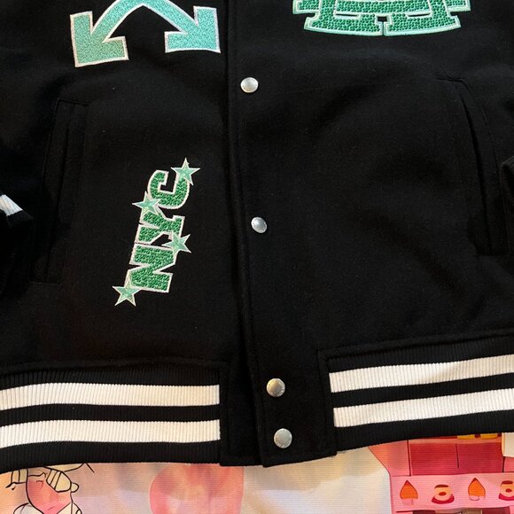 Off-White Black And White Baseball Jacket - Picture 5 of 9